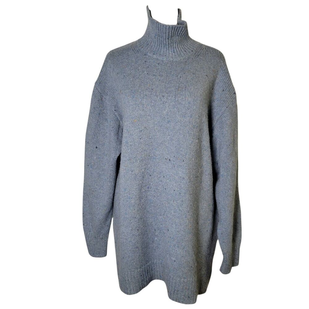 UNIQLO C Clare Waight Keller Sweater XL Blue Soft Knit Marled Cabincore Luxury